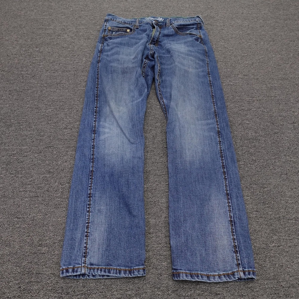 Wrangler Retro Slim Straight Jeans Mens 32x29 Blue Medium Wash Stretch Denim
